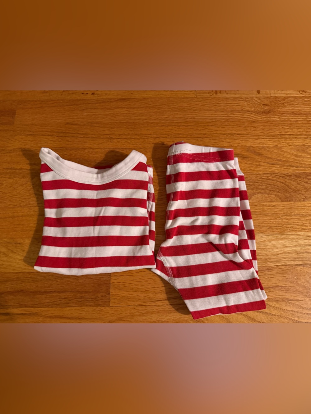 Hanna Andersson Red and White Striped Kids Pajama Set